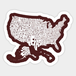 Usa States Sticker